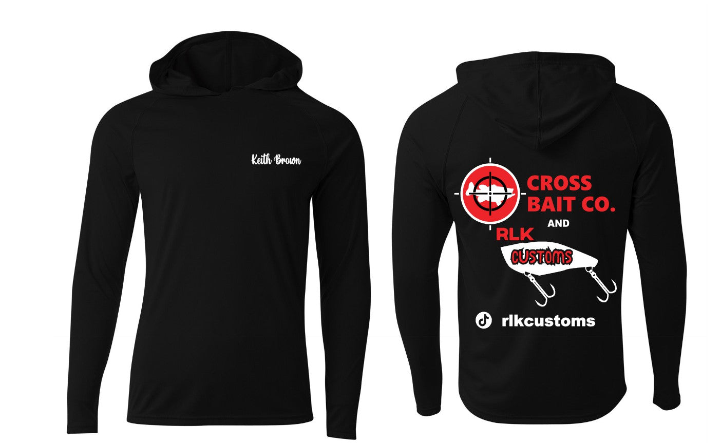 RLKcustoms/CrossBaitCo combo hooded long sleeve